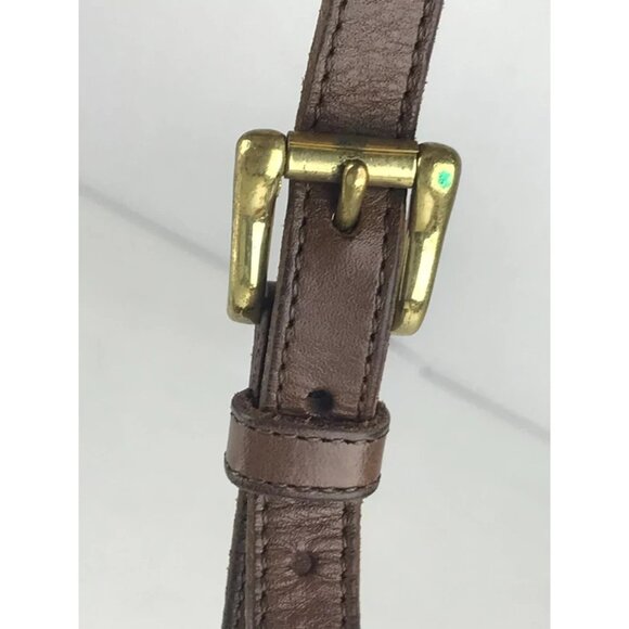 Dooney‎ & Bourke Womens Blue Brown Leather Inner Pockets Crossbody Strap Handbag - Picture 6 of 12